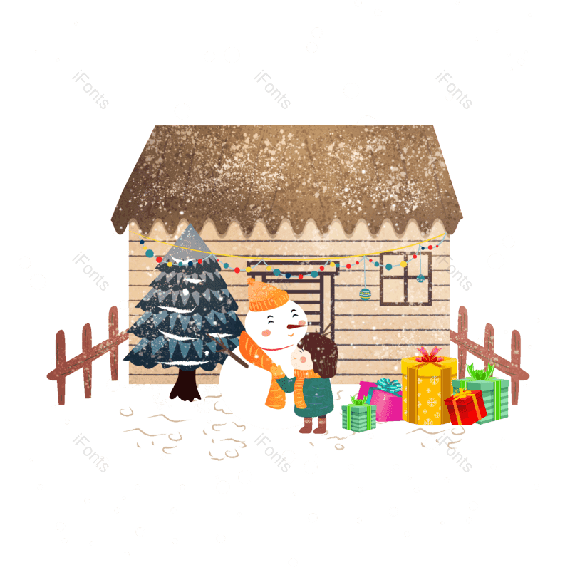 雪景图片,圣诞节元素,PNG,免抠素材